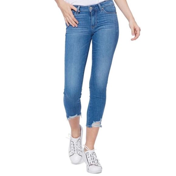 PAIGE Skyline Skinny Crop North Star Distressed - Picture 2 of 12